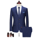 Formal New Men's Set 3-piece Set for Men's Leading Wedding Dress Banquet Men's Slim Fit Set