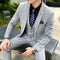 Boutique 5XL(Blazer + Vest + Trousers) Men's Elegant Fashion Business A Variety of Gentlemen Casual Formal Suit Three-piece Suit