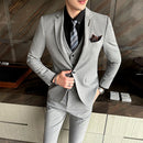 Boutique 5XL(Blazer + Vest + Trousers) Men's Elegant Fashion Business A Variety of Gentlemen Casual Formal Suit Three-piece Suit