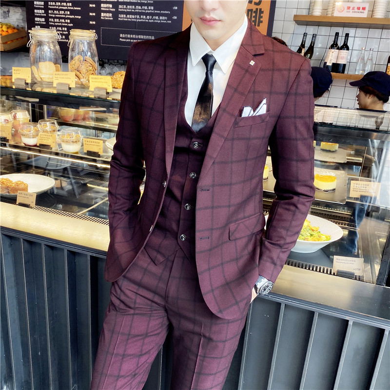 Boutique 5XL(Blazer + Vest + Trousers) Men's Elegant Fashion Business A Variety of Gentlemen Casual Formal Suit Three-piece Suit