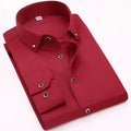 Business Dress Men's Shirts Professional Wedding Bridesman Non Iron Diamond Button Large Long Sleeve Shirt Men