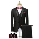 Classic Black Men's Suit Formal Suit 3-piece Jacket Vest Long Pants Groom's Wedding Dad Attending Wedding Set