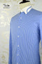 Custom Wholesale Blue Check Shirt Men Custom Made Shirts for Man