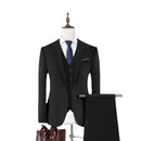 Customized Elegant Black Business Office Men's Set 3-piece