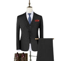 Customized Elegant Black Business Office Men's Set 3-piece