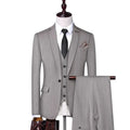 Elegant Fashion Business French Slim Fit Casual Striped Gentleman's Three Piece Set