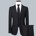 Fashion Classic New 2-piece Set for Men's Business Casual Solid Color Suit Men's Double Breasted Suit Coat Pants