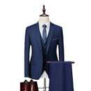 Fashionable Men's Classic Set 3-piece Wedding Groom Suit Set Men's Temperament Formal Business Set