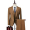 Fashionable Men's Single Breasted Suit Jacket Pants Vest Solid Color 3-piece Men's Suit