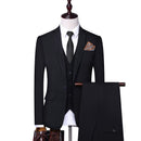 Men's Slim Fit Business Set Men's Fashion 3-piece Set Men's Suit Tailcoat Groom Wedding Set