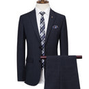 Men's 3-piece Set Autumn/Winter Checker Slim Fit Business Formal Casual Set Office Party Ball Wedding Groom