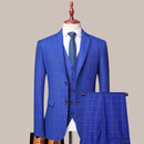 Men's Suit Slim Fitting Tuxedo 3-piece Set Formal Dinner Wedding Groom's Clothing