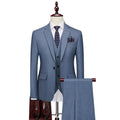 Men's Business Slim Fit Groom Wedding Banquet Social Suit Coat Set 2 Pieces