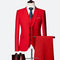 Tailored Handmade High-quality Satin Lapel Business Suit Men's Set of 3 Pieces