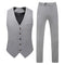 Light Gray Men's Wedding Dress Set Slim Fitting Clothing 3-piece Set Men's Business Suit Set