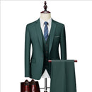 New Design Formal Fashion Men's Customized Clothing 3-piece Wedding Set Slim Fit Men's Set