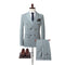 Fashionable New Men's Casual Double Breasted Solid Color Business Suit Jacket Pants 2-piece Suit Jacket