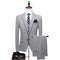 Light Gray Men's Wedding Dress Set Slim Fitting Clothing 3-piece Set Men's Business Suit Set