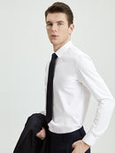 Long Sleeve Autumn Thin Business Professional Dress White Shirt Men