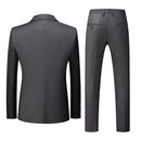 Men's Grey Business Casual Suit Formal Occasion High Quality Grey Banquet Prom Dress Set