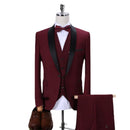 New Fashion Groom Wedding Men's Set 3-piece Formal Slim Fit Business Set Men's Party