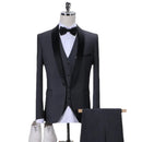 New Fashion Groom Wedding Men's Set 3-piece Formal Slim Fit Business Set Men's Party