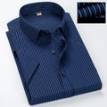 New Shirt Men's Business Professional Dress Summer Men's Casual Wrinkle Resistant and Ironless Short Sleeve Shirt Men