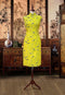 Slim Temperament Can Wear China-Chic Yellow Retro Modified Sleeveless Dress Everyday