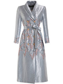 British Temperament Small Fragrant Style Silver Mid Length Women's Dress