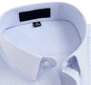 Short Sleeved Shirt for Men's Summer Middle-aged and Young Business Attire, Wrinkle Resistant and Iron-free Plaid Shirt