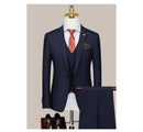 Suit Men's Three Piece Suit Korean Formal Light Mature Wind Black Men's Suit