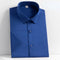 Summer New Men's Short Sleeve Shirt Business Casual Royal Blue Shirt Men's Half Sleeve Slim Fit and Non Iron