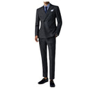 The Groom Married Men's Three Piece British Double Breasted Suit Men's Slim Korean Striped Suit Men