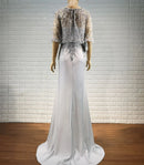 Tailor Shop Mother of Bride Dresses Silver Sequin Beads Dress Elegant Occasion Wear Silver Formal Gown Bling Evening Gowns