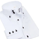 Business Gentleman Men's White Shirt High Collar Long Sleeve Slim Autumn British Shirt